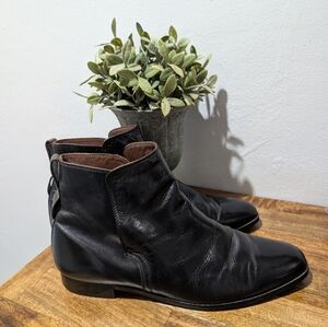 Vintage Hanover Black‎ Cherry Leather Slip On  Men's Ankle Boot Size 12D